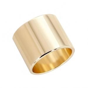NEW EKLEXIC thick flat ring in gold